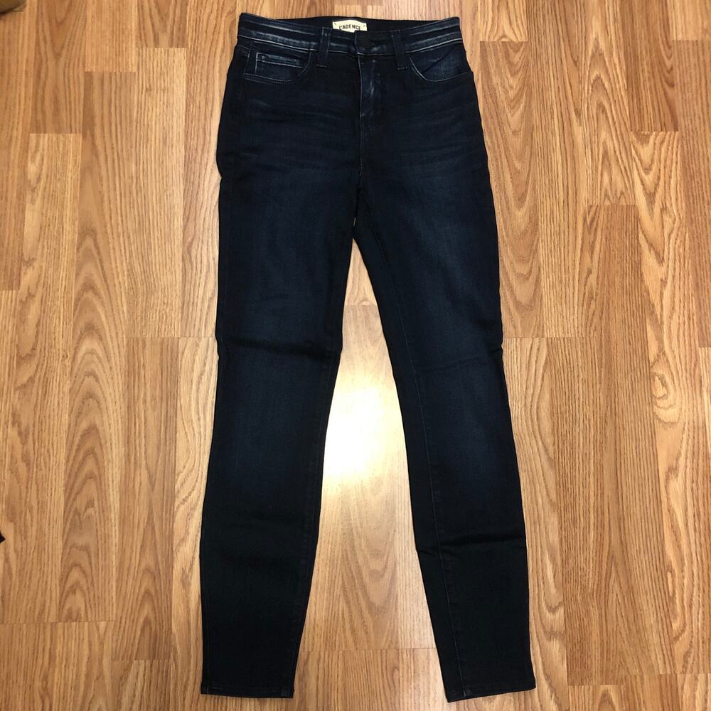 L'Agence Margot Skinny High Rise Jean Marino Blue sz 24 Excellent condition